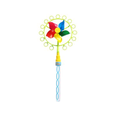 China Colorful Stick Bubble Windmill Wholesale Bubble Machine Toys For Children Bubble Machine Windmill Toy Bubble Blower Set Extended Kids New for sale