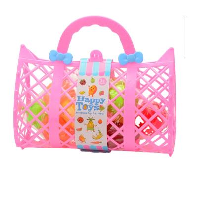 China Mixed 2 Color Girls Play Toys Gifts Pink Handbag Shopping Cart Toys Kitchen Toys For Children for sale