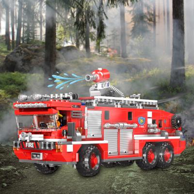 China Building Toy Fire Truck Bricks Children's Day Gifts Assembled DIY City Building Creator Puzzle Bulk Building Blocks Toys for sale