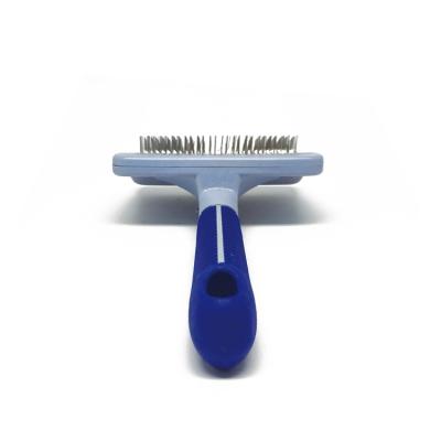 China 2021 Handles Self Stocked Pet Brush Comb Grooming Clean Pet Hair Remover Brush for sale