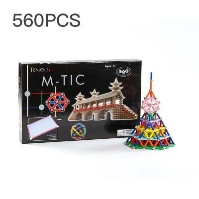 China Toy Tensoger Kids Educational Toys 560 Building Blocks 3D Diy Smart Toy Building Blocks Magnetic Magnetic Tiles for sale