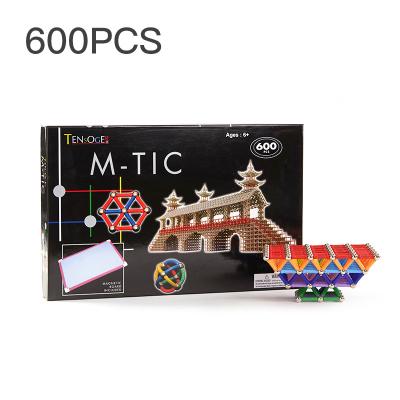 China 600 Building Blocks 3D Diy Intelligent Toy Tensoger Kids Educational Toys Building Blocks Magnetic Magnetic Tiles for sale