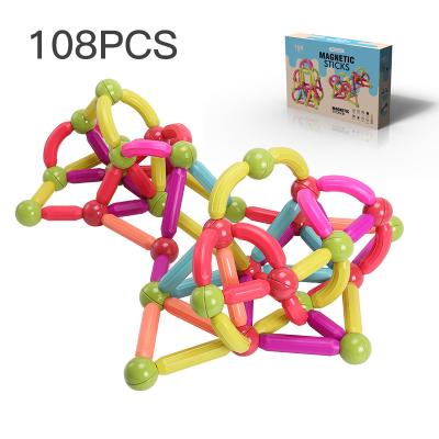 China Smart Toy 108 Building Blocks 3D Diy Toy Tensoger Kids Educational Toys Building Blocks Magnetic Magnetic Tiles for sale