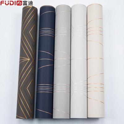 China Waterproof+ECO-Friendly new best selling factory suede wallpaper designs non woven wallpaper roll home decoration 3d wallpaper for sale