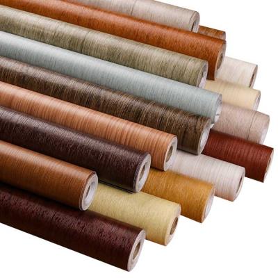 China New Good Price Waterproof Vintage Moistureproof Wood Wallpaper Roll For Room for sale