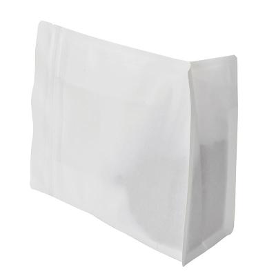 China Resealable Stand Up Box Style White Kraft Paper Pouch for sale