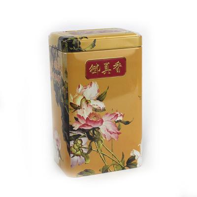 China Chinese Classical Style Metal Tin Box With Lotus Pattern for sale