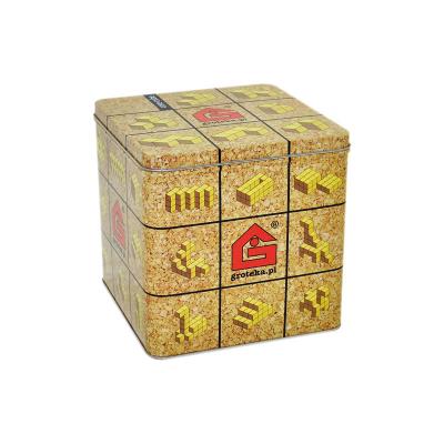 China Rubik'S Cube Design Decorative Tin Boxes 150x150x150mm for sale