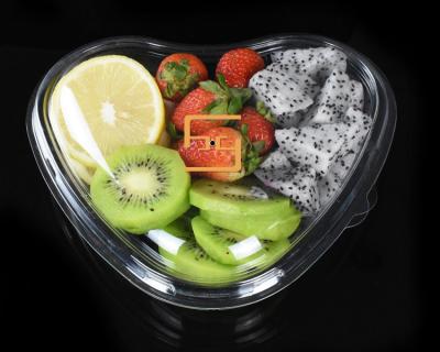 China Heart Shape PET Plastic Containers For Fruits Packing for sale