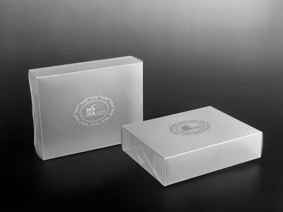 China Translucent PET Recycling Box With Embossed Logo for sale