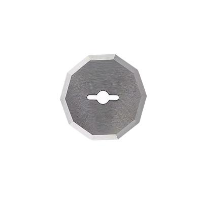 China Quick-change 2022 Hot Selling Tungsten Cutter Knife Cutting Belt Circular Cutter Steel Decagonal Blade Food Slitting Circular Cutter Blade for sale