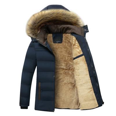 China Men's Casual Hooded Jacket Warm Cotton Padded Coat Winter Waterproof Jacket Men's Handsome Pique Coat Plus Size Jacket With Slim Fit for sale