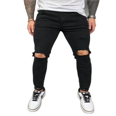 China Fashion QUICK DRY skinny washed jeans stretch ripped jeans for men 2021 for sale