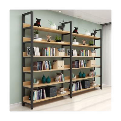 China Economic Steel Wood Custom Design Storage Shelves Rack Steel Wood Shelf for sale