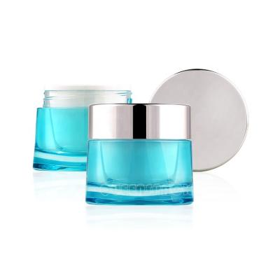 China For High End Cosmetic Skin Care Eye Cream Skin Care Cream Jar 15ML 50ML Acrylic Lid Around The Bottom Place Cream Bottle for sale