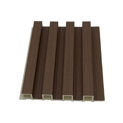 China Indoor Design Waterproof+ECO-Friendly Wave Decorative Wpc Coated Cladding Wpc Wall Panel for sale