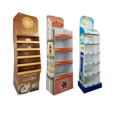 China 350g CCNB+K6 OEM Custom Corrugated Cardboard POS Supermarket Shelves Display Cardboard Product Promotional Racks for sale