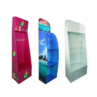 China Manufacturers Eco-friendly Material Cheap Retail Cardboard Hook Display Customized Design Printed Cardboard Display Stands for sale