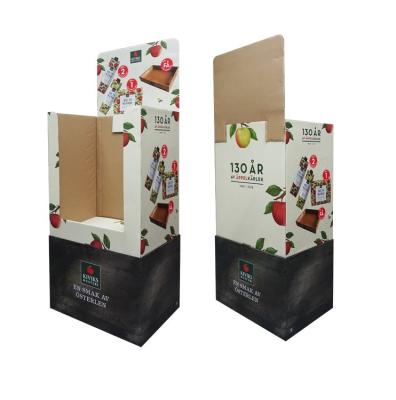 China Eco - Friendly Display Showcase Supermarket Cardboard Material Recycled Bins Show Custom Cardboard Pop Displays for sale