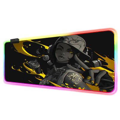 China With LED Light Mouse Pad Maker Custom Extended Gaming RGB Mousepad for sale