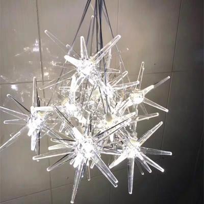 China Modern wedding supplies sea urchin ceiling led light drop ceiling hanging wedding decoration for weddings party event decoration for sale