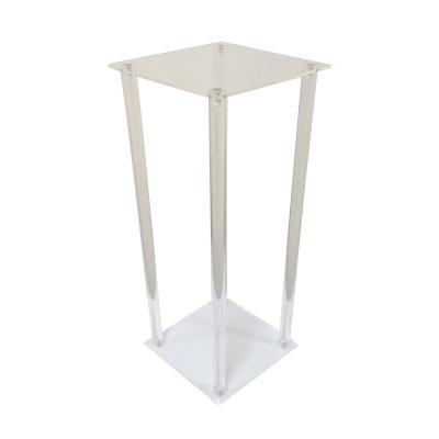 China Moden Detachable Display Stretches Acrylic Flower Stand To Fit Clear Crystal Stage Pillar Display Stand for sale