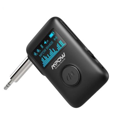 China 3.5mm AUX audio transmitter. Hot Selling Amazon BT Adapter Music Kit Handsfree Car Kit For Wireless Music Handsfree Call With MIC for sale