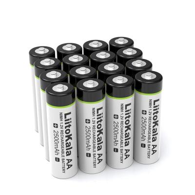 China Toys Liitokala 1.2V AA 2500mAh Ni-MH Rechargeable AA Battery For Temperature Gun Mouse Remote Control Toy Batteries for sale