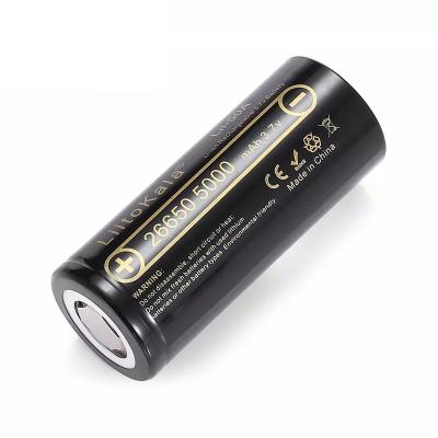 China New Packing LiitoKala 26650 High Capacity Flashlight Lii-50A Li-ion 5000mah Rechargeable Battery 3.7v 26650-50A Battery For 20A Flashlight for sale