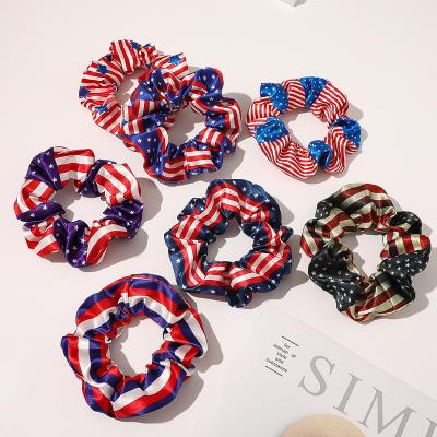 China Extra Large Hair Rope For Women Headwear Scrunchies Elastic Ponytail Holder Headband Flag Hair Accessories For Girls for sale