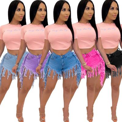 China 2021 Tassu sexy jeans clothing summer women rabbit shorts denim pants women ean breathable shorts for sale