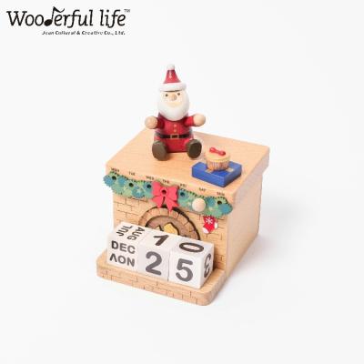 China 1] Wholesale Calendar Christmas Fireplace [Advent Calendar and Wooden Perpetual Music Box for Christmas Gift for sale