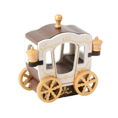 China Durable * [2.7] wholesale wooden miniature wedding carriage for decoration miniatures dollhouse for sale