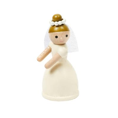 China Europe wholesale wooden doll figure wedding wooden bride [2,7] for dollhouse decoration and dollhouse miniatures accessory for sale