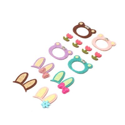 China [7] self-adhesive handmade 3D sticker bear and rabbit ears for decoration for sale