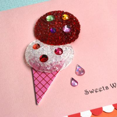 China Exquisite Handmade Europe Greeting Card Happy Birthday Summer Ice Cream Card [8] for sale