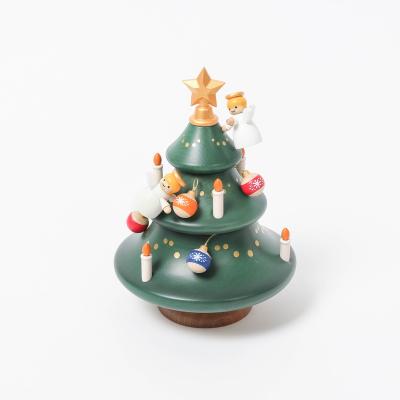 China Handmade [X] Gift [X] Music Box Christmas Tree Ngels Vintage Wooden Christmas for sale