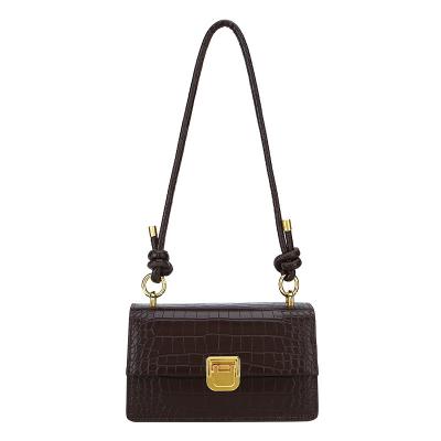 China 2021 elegent fashion alligator print pu leather fashion handbag for sale