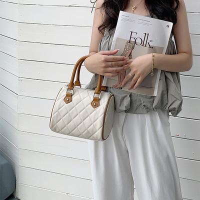 China Fashion Ladies Shape Pillow Bag Shoulder Cross - Body Female Cowhide Genuine Leather Diamond Pattern Bag Handbag for sale