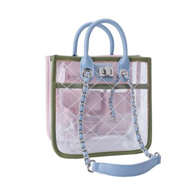 China New Fashion ODM Summer Fashion Chain PVC Transparent Cross - Body Handbag for sale