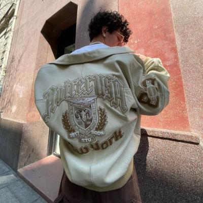 China High Quality Breathable Slim Fit College Pocket Side Embroidery Patches Mens Letterman Custom Leather Bomber Jackets Unisex Varsity Jacket for sale