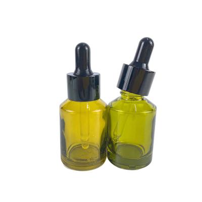 China 18/415 Cosmetic Glass Dropper Bottle Green 30ml Empty Perfume Bottle for sale