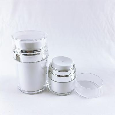 China Refillable Airless Pump Bottles Travel Makeup Portable Refillable Cosmetic Cream Container for sale