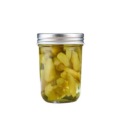 China caviar honey jar clear glass jam pickles bottle empty wide mouth mason jar for sale