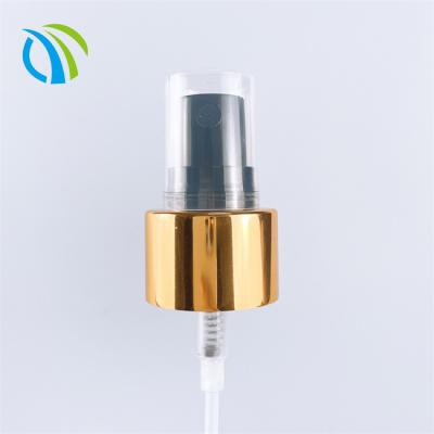 China 24 410 Fine Mist Spray Tops 0.4ml 24mm Gold Closure Aluminium ODM for sale