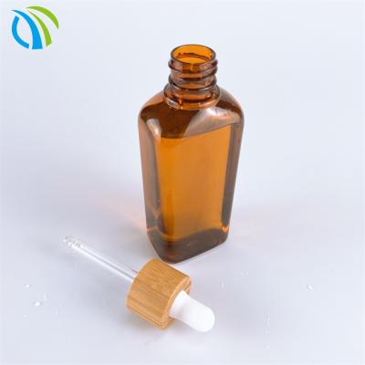 China Plastic Eye Pipette Dropper Bottle 20/415 bamboo cap 20mm 1cc Ribbed for sale