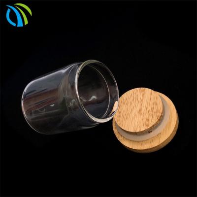 China 650ml 4 Oz Airtight Glass Jar Storage Canisters ODM 650ml Bamboo Lid for sale