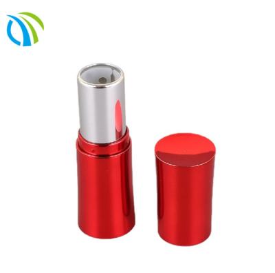 China Eco 15g Lipgloss 5.5ml Lip Balm Containers Tubes 72mm ABS Red for sale