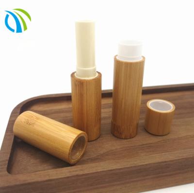 China Mini Lip Balm 5.5ml 10g Empty Lipgloss Tubes White Snap Bamboo Case SGS for sale