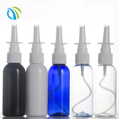 China 18/410   Nasal Spray Pumps BPA Free 0.12ml Mist Sprayer Blue Bottle for sale